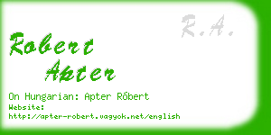 robert apter business card